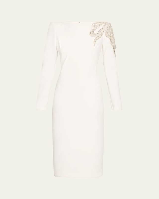 Beaded Cutout Bodycon Midi Dress